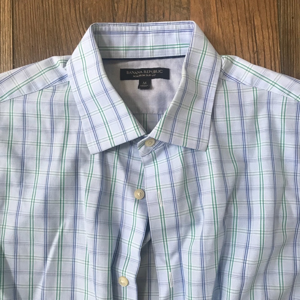 Banana Republic Blue Slim Fit Button Down
